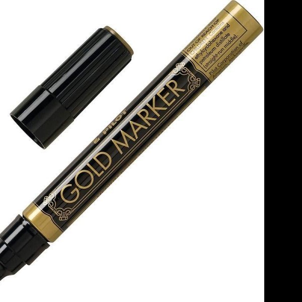 MARCADOR PERM. DELG. GOLD MARKER PILOT P.XF. ORO PZA